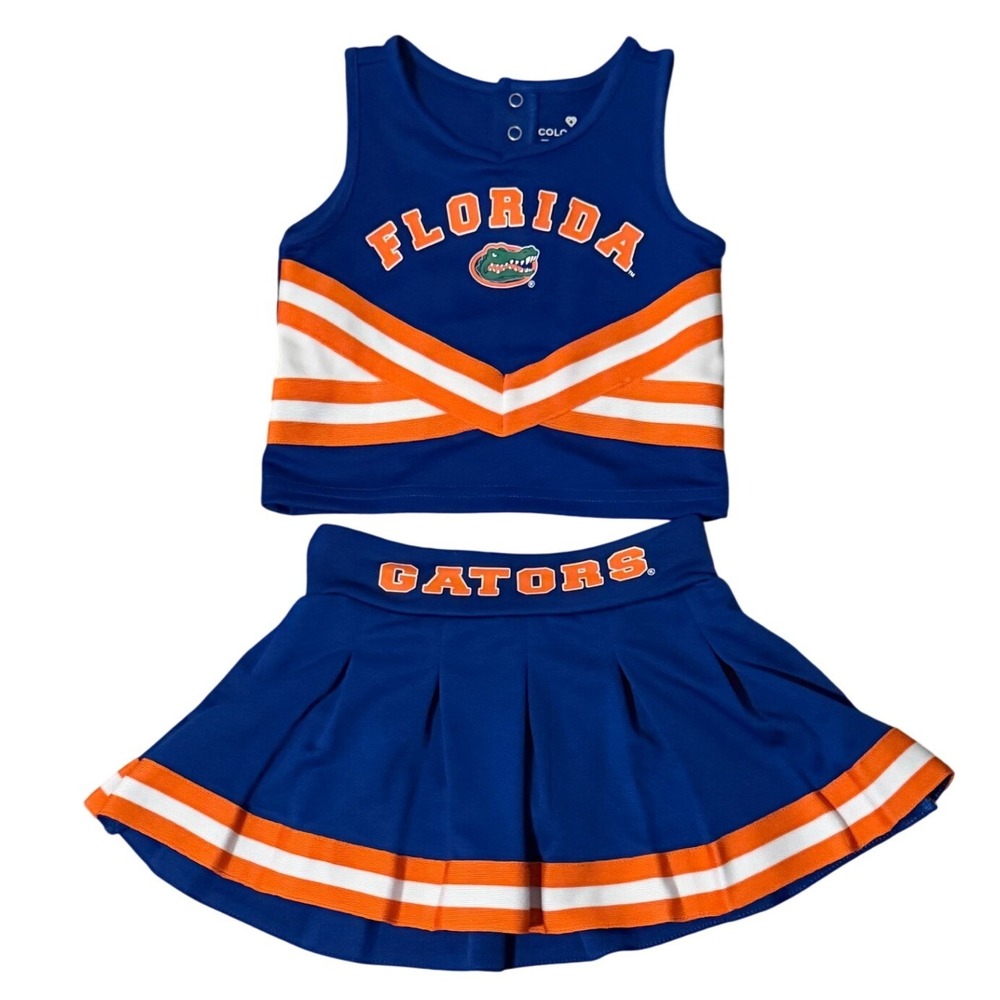 Florida Gators Cheerleader Toddle Set Blue Orange 3T 2-Piece Outfit